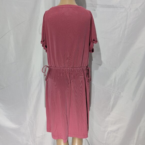 Anthropologie Saturday Sunday Cupro Dress Women's Medium Cinched Waist - Picture 2 of 9